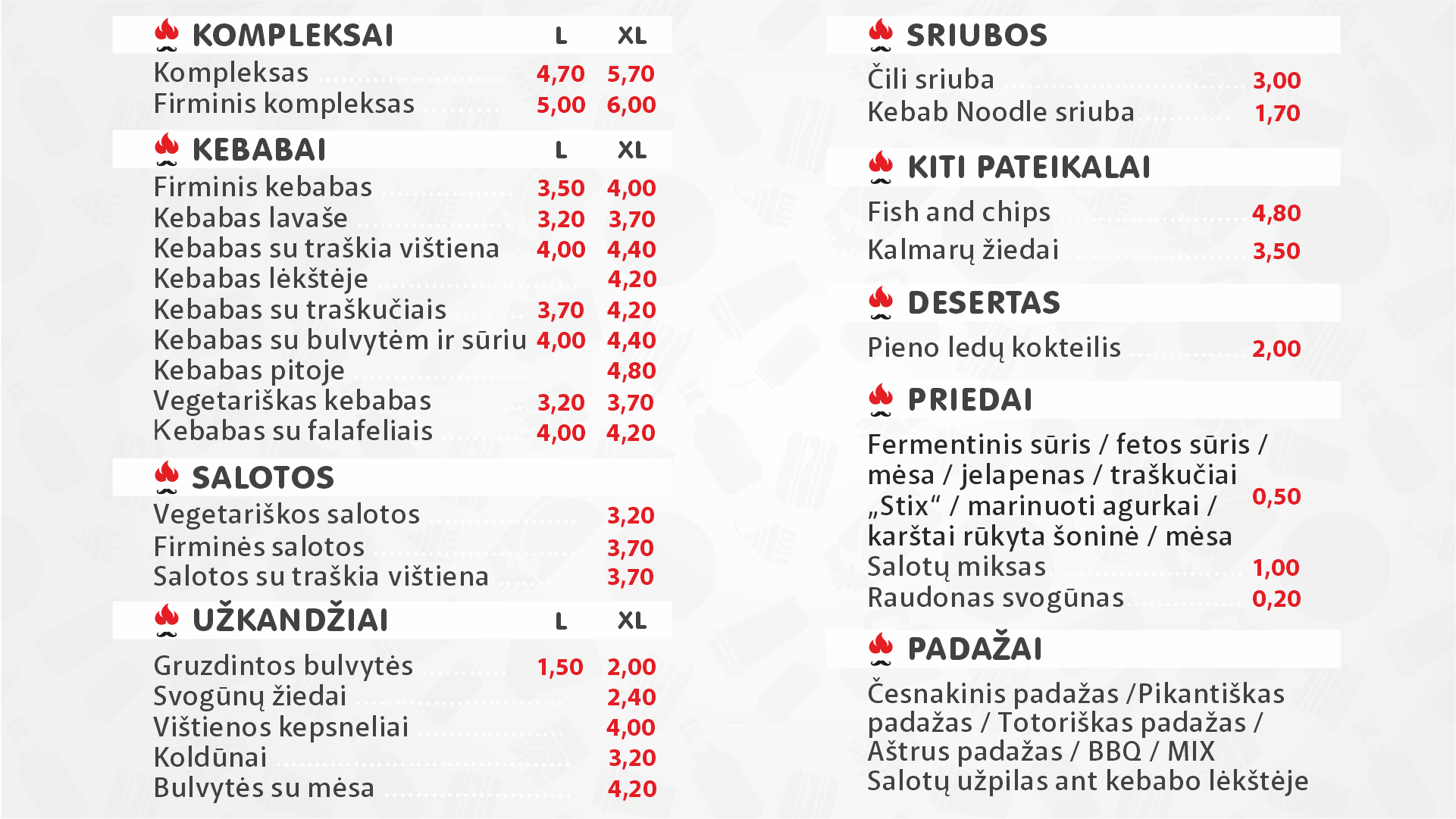 KEBAB INN | MENIU